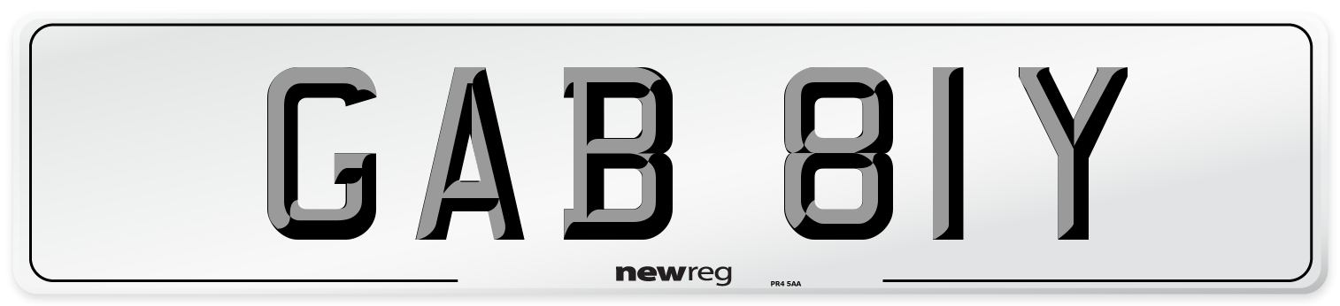 GAB 81Y Number Plate from New Reg